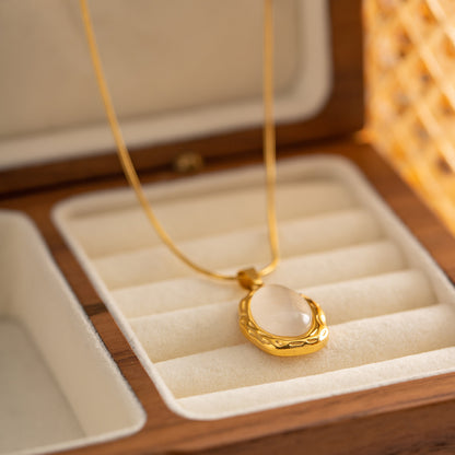 Oval Moonstone Necklace