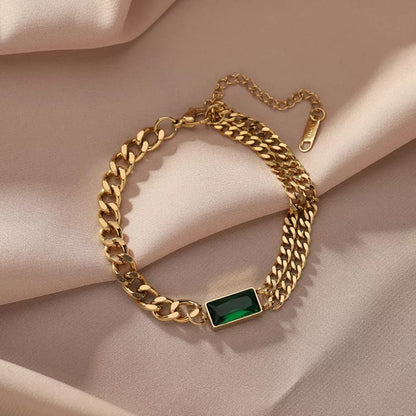 Emerald Chain Bracelet