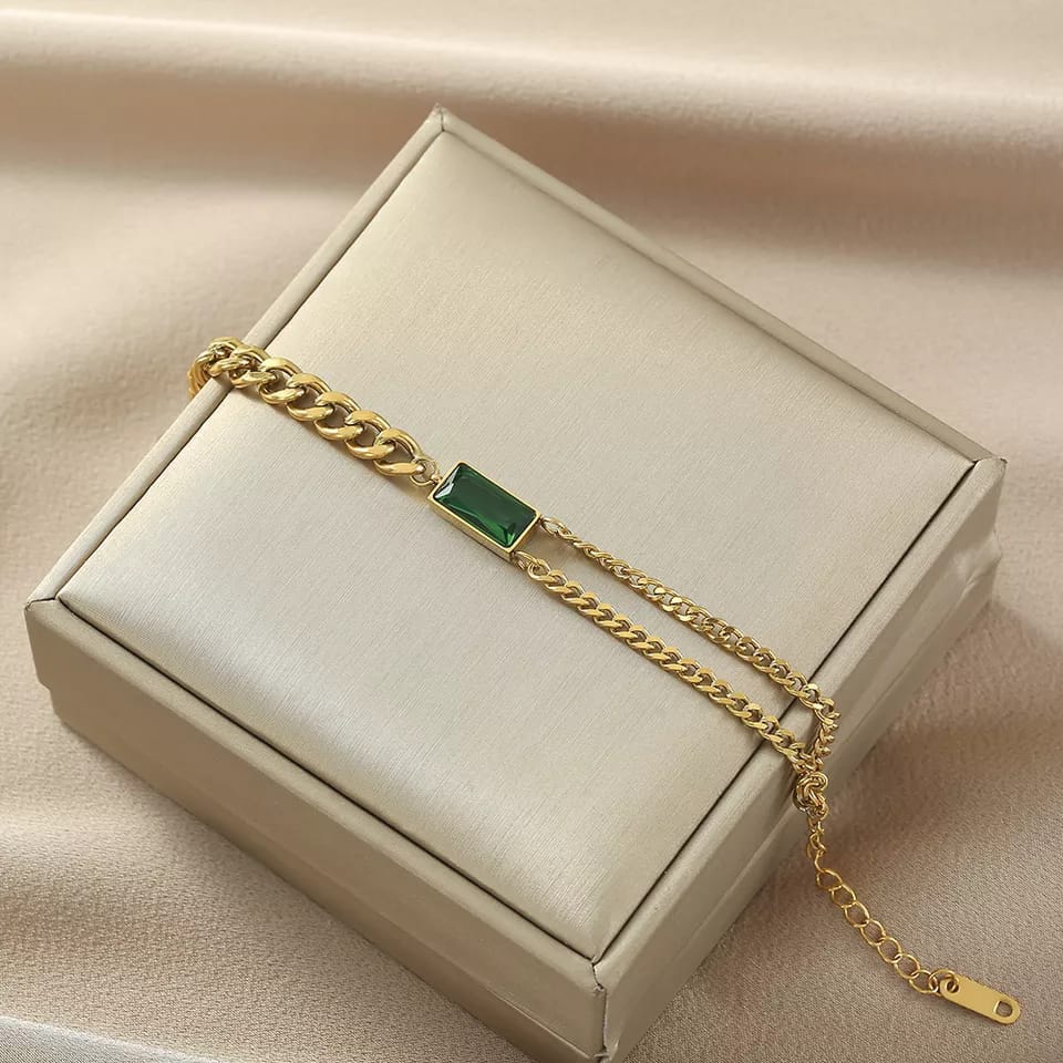 Emerald Chain Bracelet