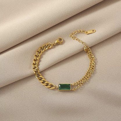 Emerald Chain Bracelet