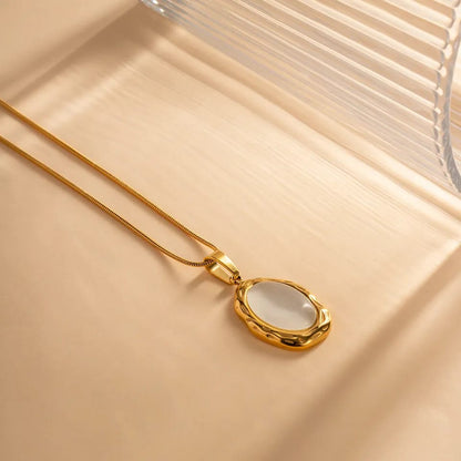 Oval Moonstone Necklace